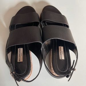 Women’s Balenciaga Black Leather Sandals